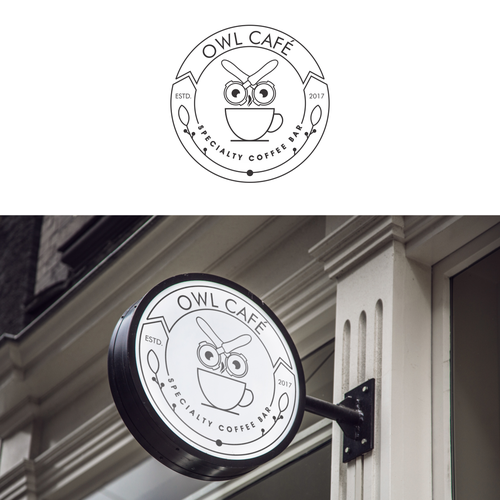 a new coffee shop logo design "owl cafe" Diseño de DeBarra