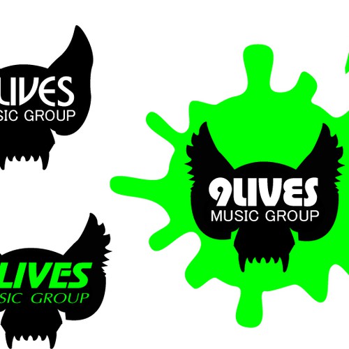 9 Lives Music Group Record Label LOGO Design by RVG