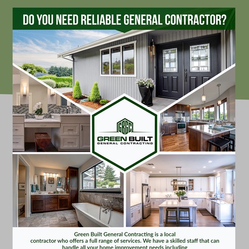 Flyer for General Contracting Company Réalisé par *FBCTechnologies*