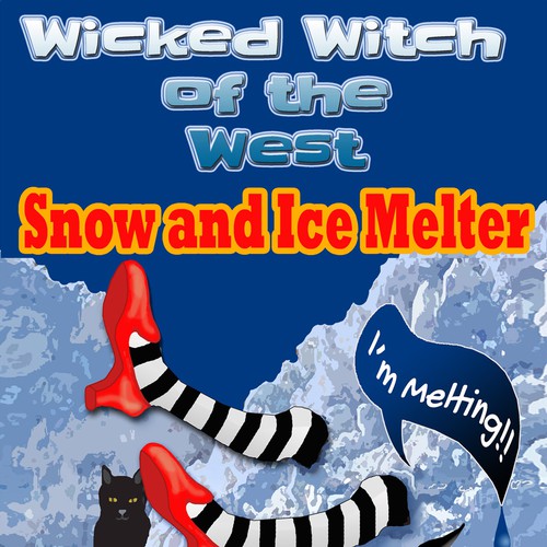 Product Packaging for "Wicked Witch Of The West Snow & Ice Melter" Réalisé par Kristin Designs