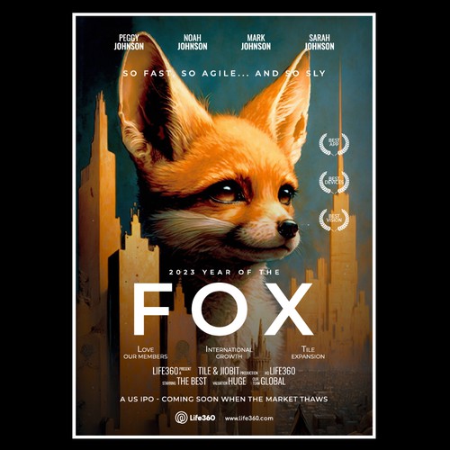 Life360 2023 Year of the Fox Poster Design by Alfaza502