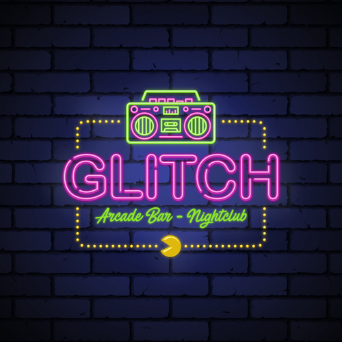 The Glitch Bar + Arcade Logo Design - 48hourslogo