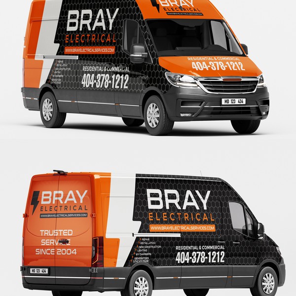 electric van wrap design