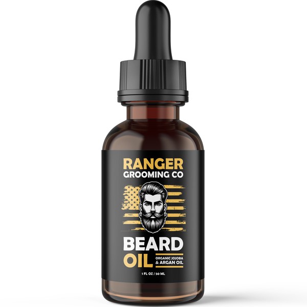 Ranger Grooming Co Beard Oil Label Design