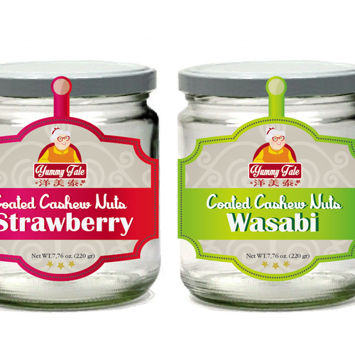 Diseño de label for delicious cashew nuts de wow! factory