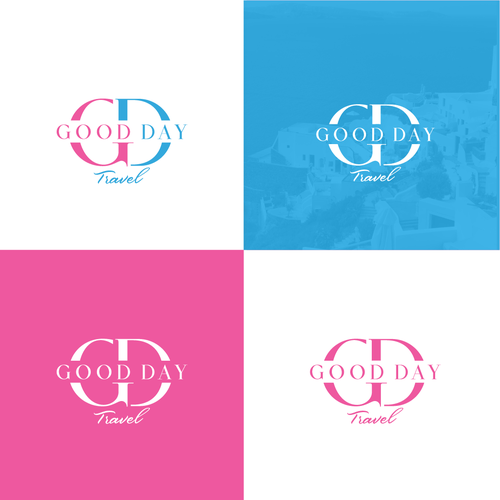 Luxury universal travel logo for marketing travel to brides, families, and premium travelers. Design by DX Raven Design