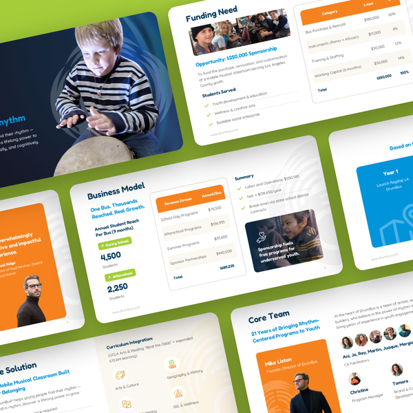 Investor Pitch Deck for Social Enterprise