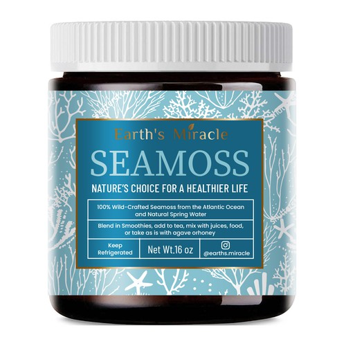 Design a Label for our Sea Moss Gel Product Design réalisé par ve_sta