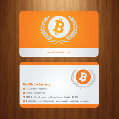 business card for Bitcoin Embassy Business card contest