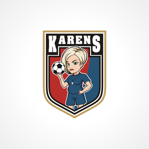 Fun creative logo for a teenage girls soccer team Design by JDL's