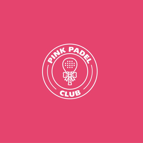 Pink Padel Club — Feminine Lifestyle Sports Logo