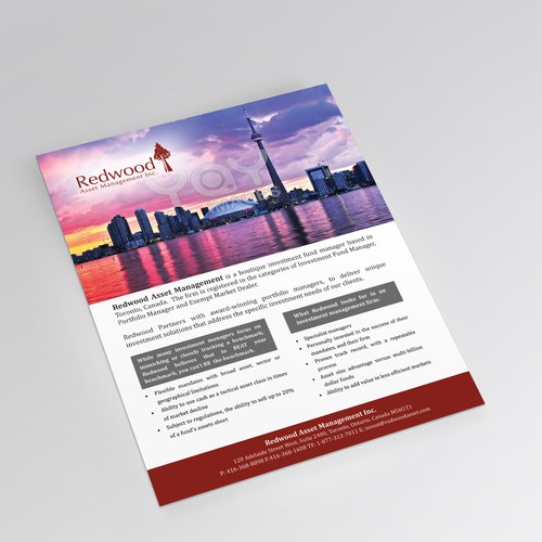 Designs | Create The Next Brochure Design For Redwood Asset Management ...