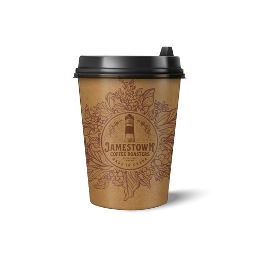 Coffee To-Go Cup Design for Cafe in Ghana Réalisé par diviart