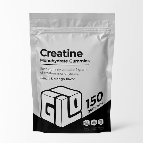 Bag Design for Creatine Monohydrate Gummy brand Design by EsoWorld
