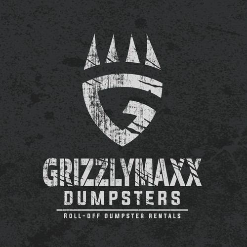 Grizzly bear logo for a dumpster rental company Design by Junk Wizard