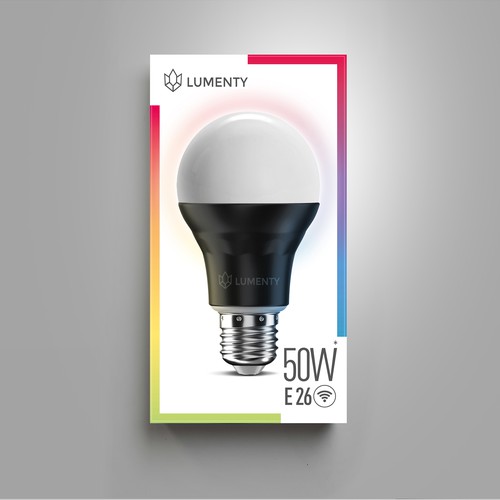 We need to create a sophisticated package for smart lamps. Design by Dimanist