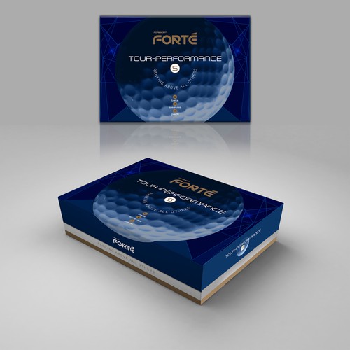 Create a futuristic, high-end packaging golf ball box for Foremost Golf Design réalisé par Levro