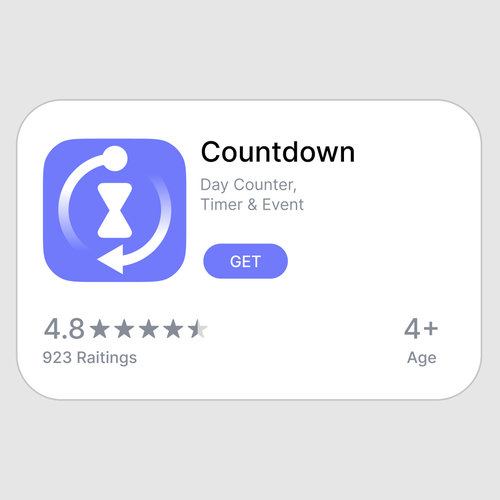 iOS Countdown App Icon Redesign Design by Archer Agent