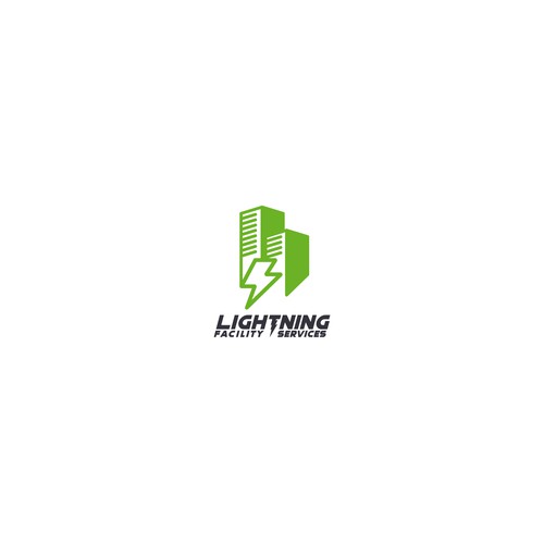 Cool logo using a lightning bolt for commercial maintenance/cleaning company. Design by Khairuzan Dwijayanto