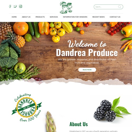 Design di 101 year old produce company needs a website to go another 100 di ♾️e2infinity♾️