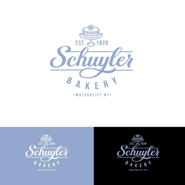 Custom script logotype for Bakery