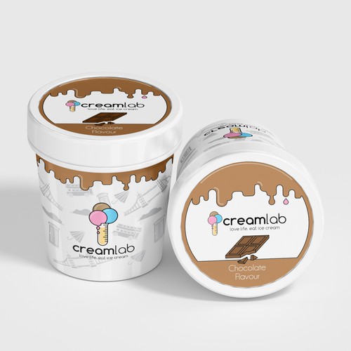 Ice Cream Tub Design for Funky London Brand | Product packaging contest