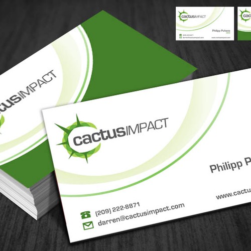 Business Card for Cactus Impact Diseño de relawan