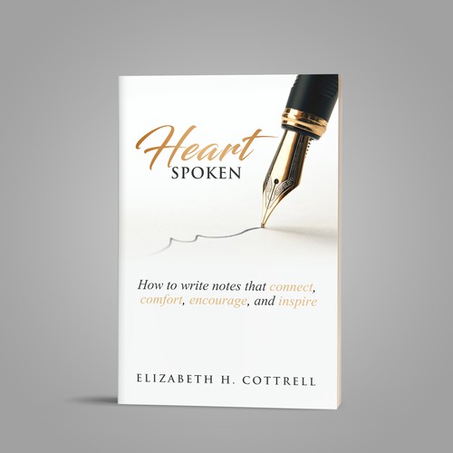 Heartwarming book cover to inspire the writing of heartspoken notes and letters Design by JePray