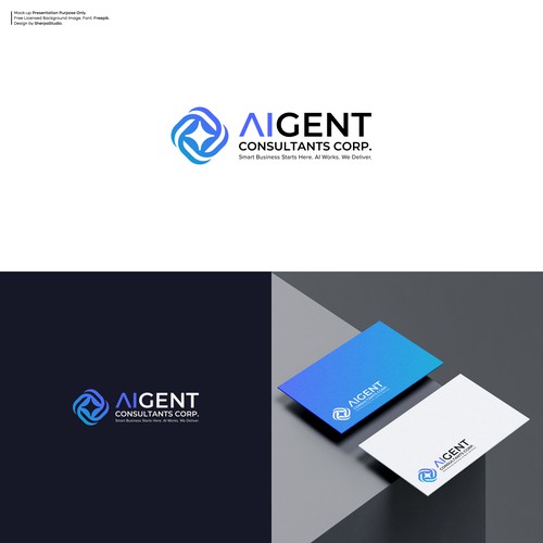 AI Agent Company: Appealing to small to medium sized businesses. Design by SherpaStudio®