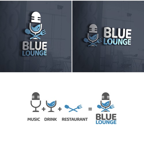 Blue lounge makeover Design by M. Castillo Design