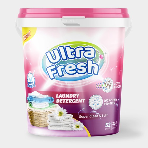 Ultra Fresh laundry soap label Diseño de rizal hermansyah
