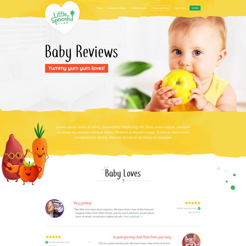 Design A Website For An Organic Fresh Baby Food Company Web Page Design Contest 99designs