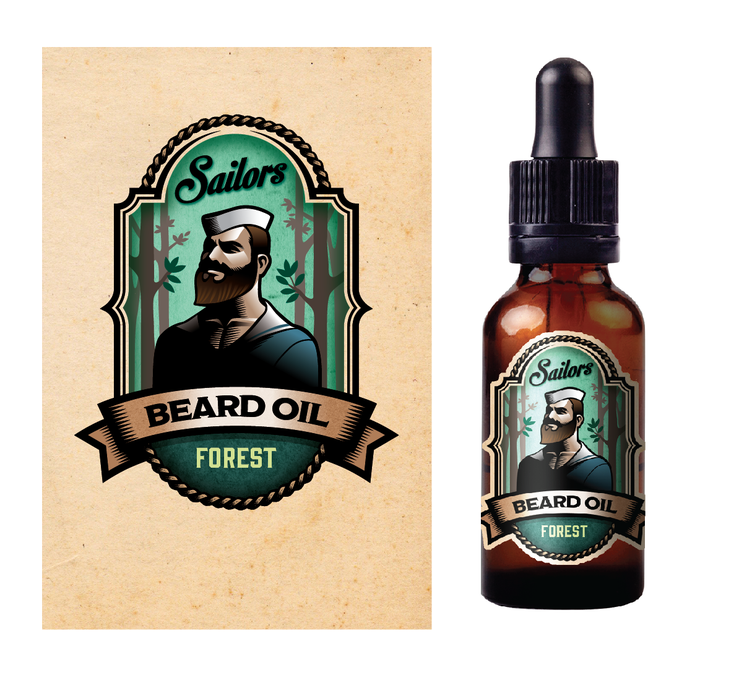 Awesome labels for Sailor's Beard Oil | Product label contest