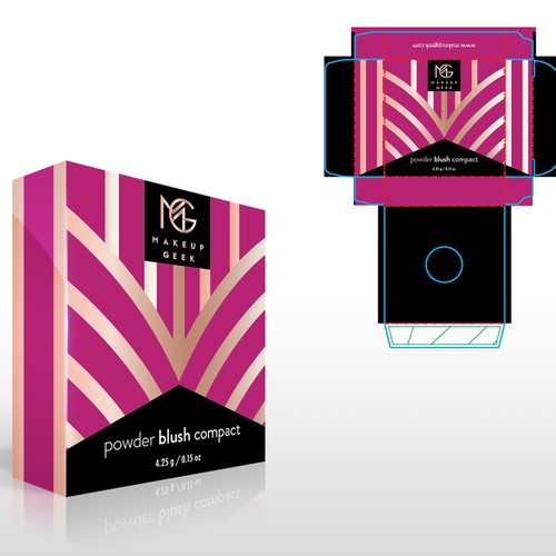 Makeup Geek Blush Box w/ Art Deco Influences Design by HollyMcA