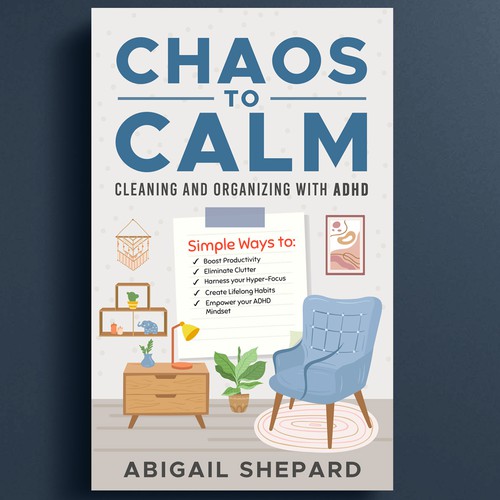 Simple and Empowering book cover for cleaning and organizing Diseño de Rezy