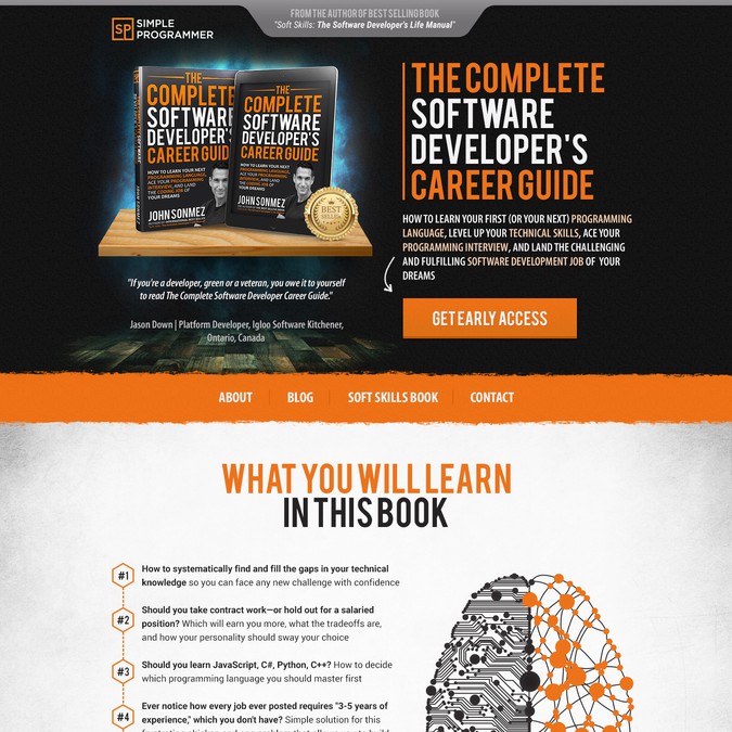 Create a book landing page for a HUGE book launch Landing page design