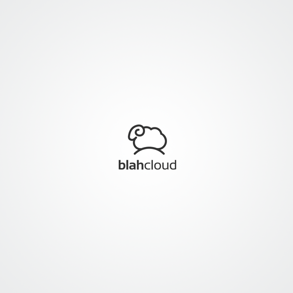 Design by adhocdaily titled "Create a fun/ironic/abstract logo for tech blog: Blah, Cloud"