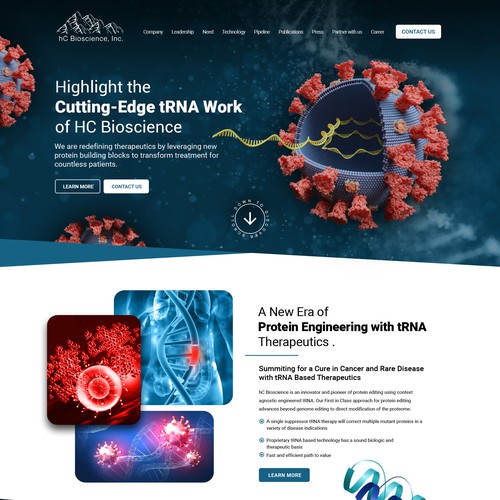 Designs | Biotechnology Startup Homepage Design | Web page design contest