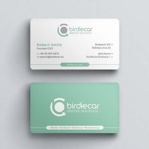 business card for company called birdie Design by Roni_