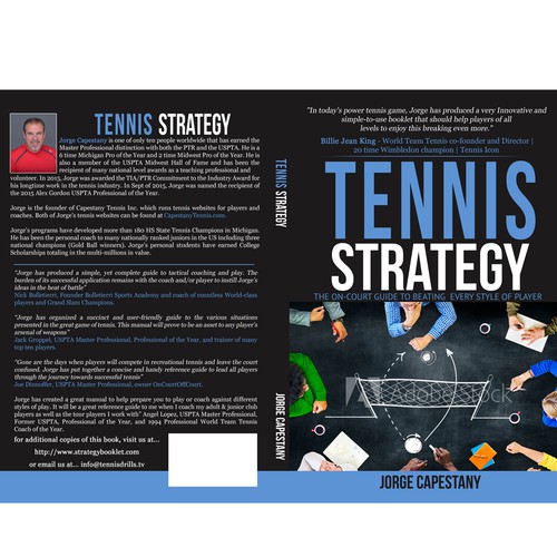 Tennis Strategy Book cover Book cover contest