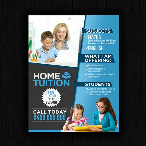 Create A Home Tuition Flyer Postcard Flyer Or Print Contest 99designs