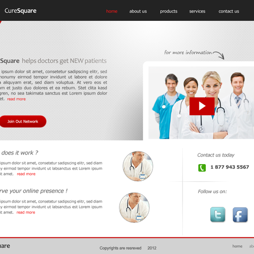 Create a website design for a  healthcare start-up  Diseño de Colorgeek