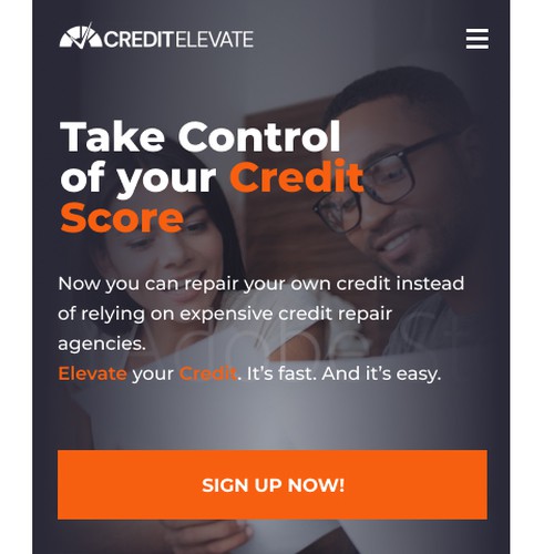 Personal finance company needs you to take our initial website design to the next level! Design by Say Hey Studio