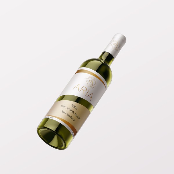 White wine label and logo