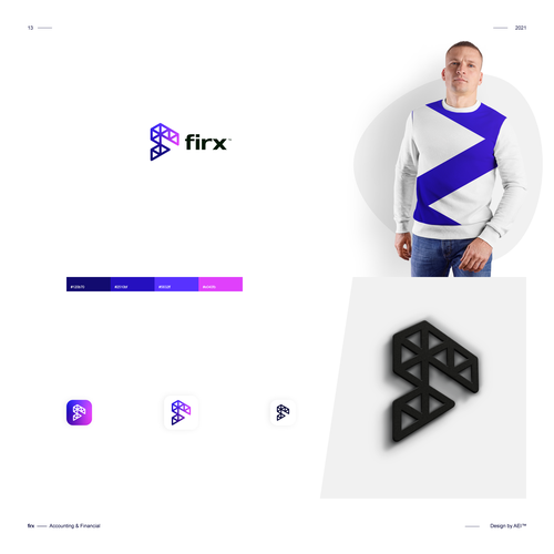 The new Firx Inc. brand identity, the european digital money leader. Design by AEI™