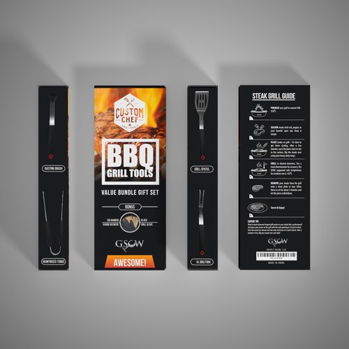 Custom BBQ Grill Tools Package - New Brand. Your help needed! Design réalisé par FAREL_14