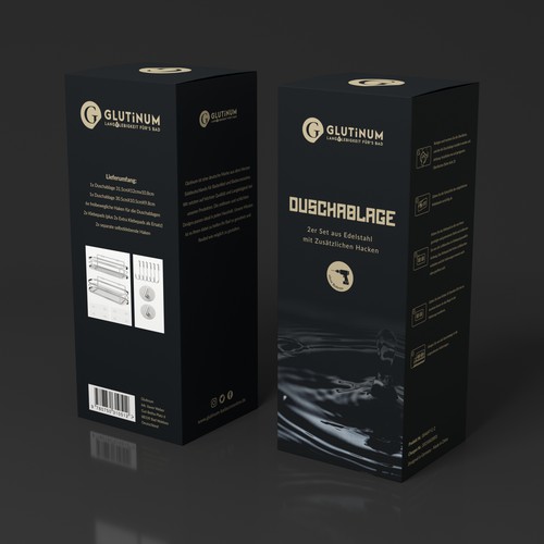 We need product packaging for our shower shelf Design by Ethos.Creative