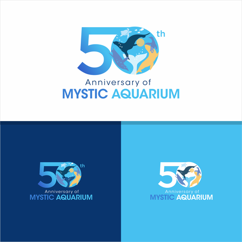 Mystic Aquarium Needs Special logo for 50th Year Anniversary Diseño de Grad™