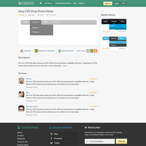 Design di website design for CSS Menu Maker di amiro
