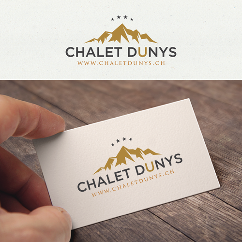 Create a expressive but simple logo for the Chalet Dunys in the Swiss Alps デザイン by M U S